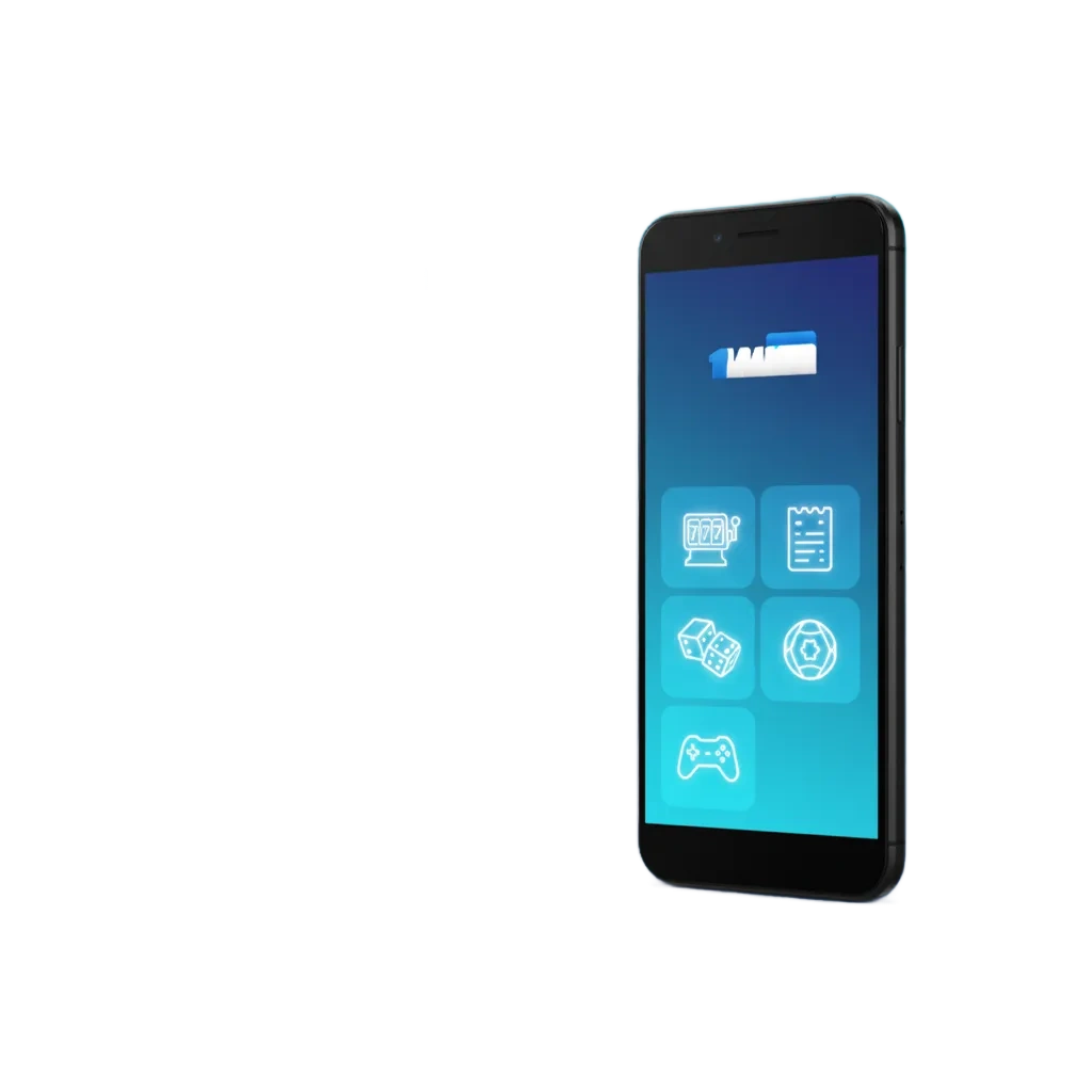 1win Android app interface on smartphone, featuring betting, slots, and cashout options available in India where allowed.