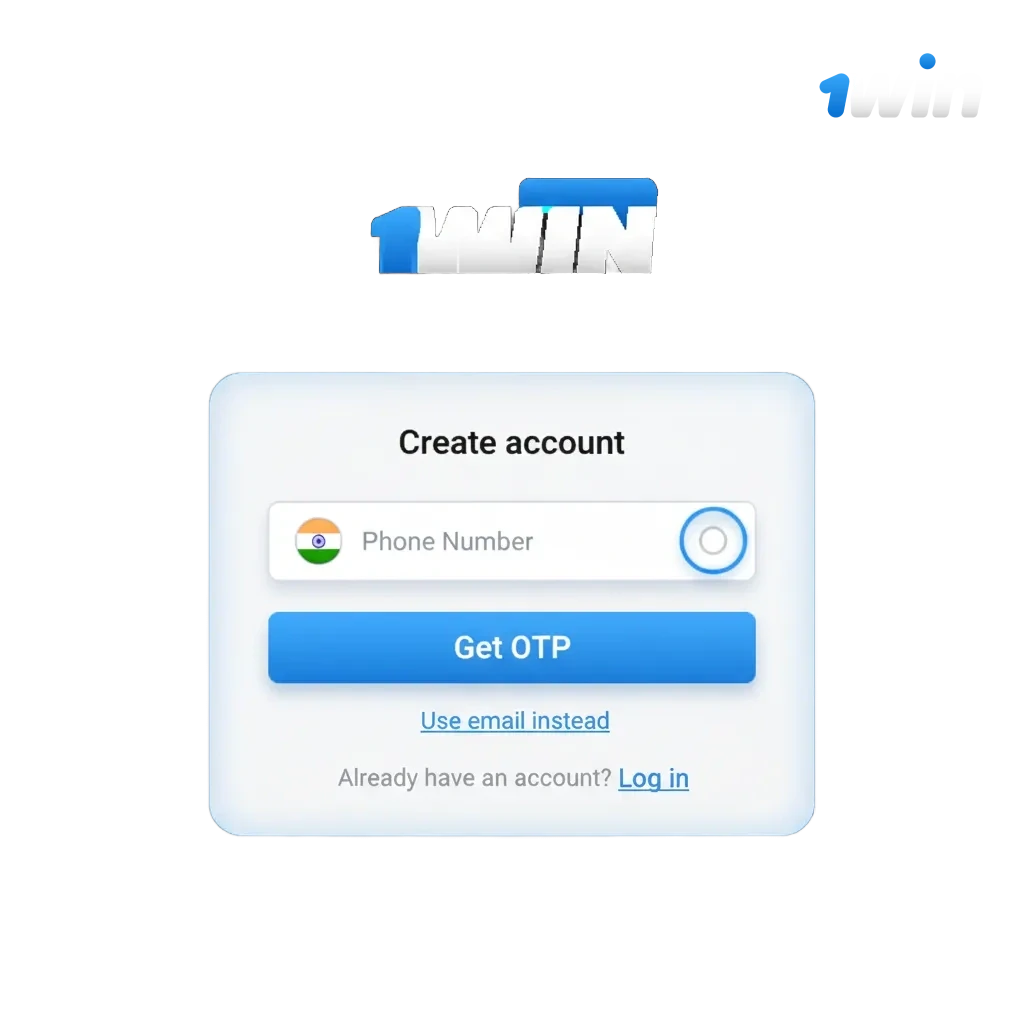 1win registration, login, and verification on web and mobile, for sports betting and casino, with 500% bonus up to ₹75,000