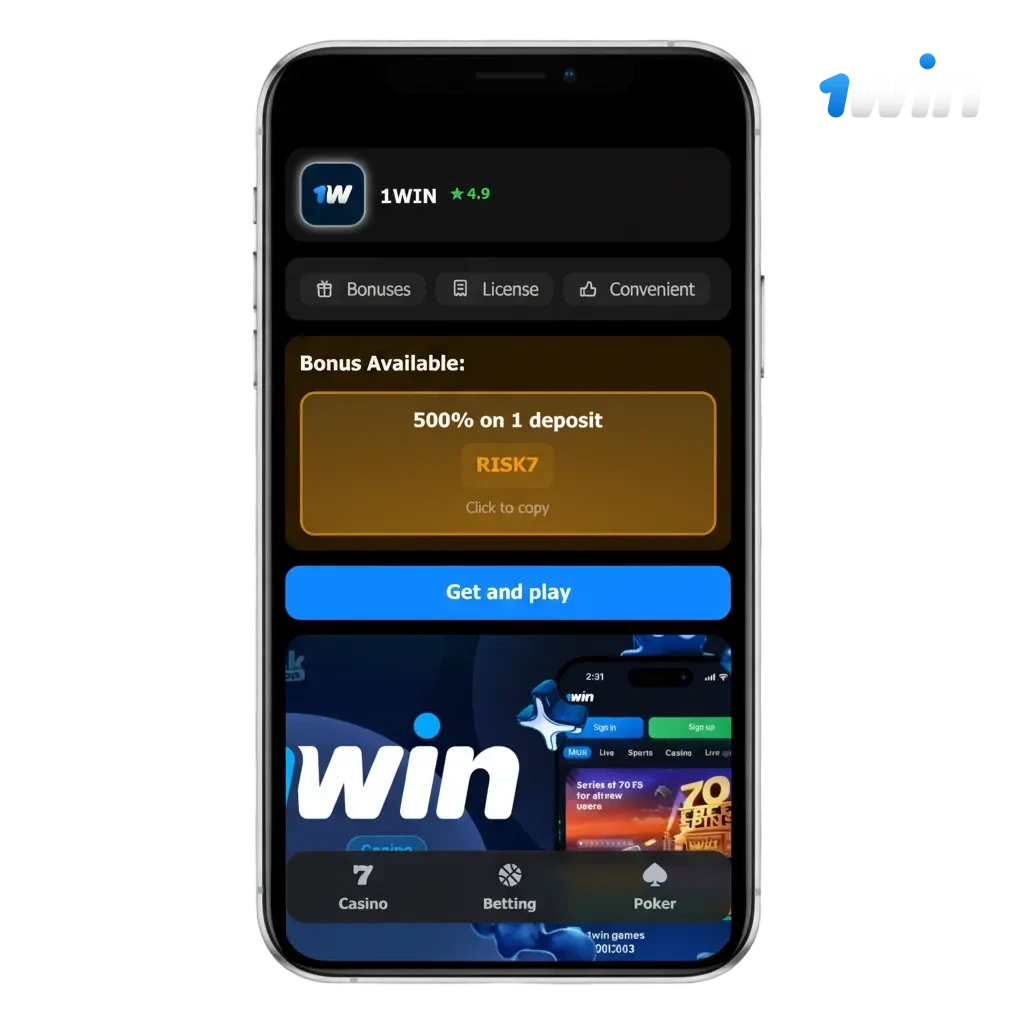 1win app download for Android APK & iOS, India-ready, UPI/PayTM/PhonePe, sports & casino, 500% bonus up to ₹75,000.