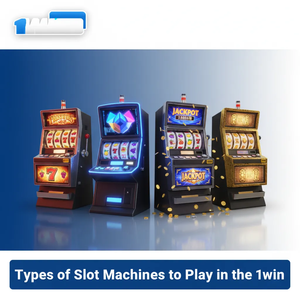 Types of slot machines on 1win: classic 3-reel, video, Megaways, progressive jackpots, Hold & Win, Cluster Pays.