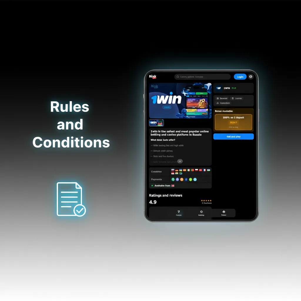 1win rules: 18+, one account, KYC to withdraw, bonus wagering/expiry/weighting, anti-abuse; read T&Cs.