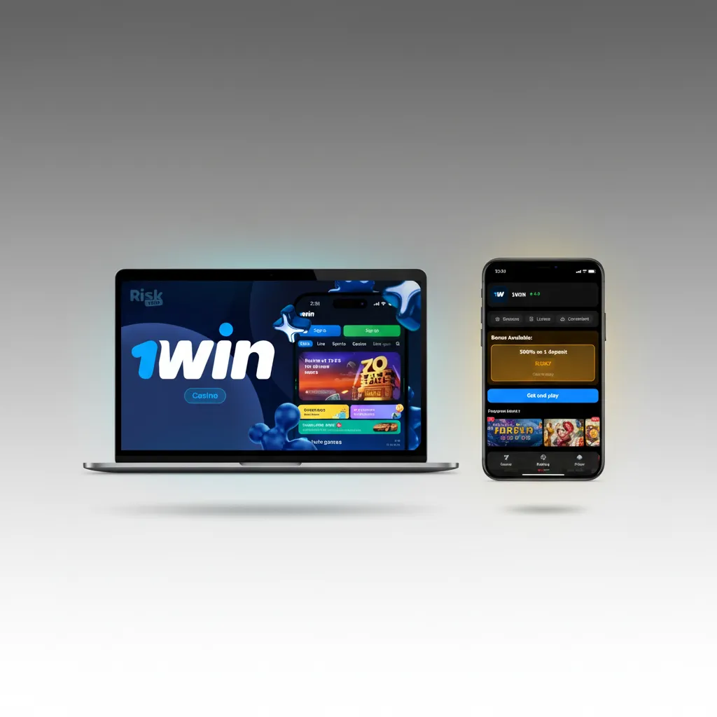 1win mobile interface with top nav for Sports, Live, Casino, Live Casino, Esports, Promotions, Support, plus account, cashier