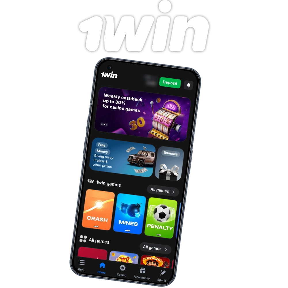 Get 1win android app and enjoy games anywhere.