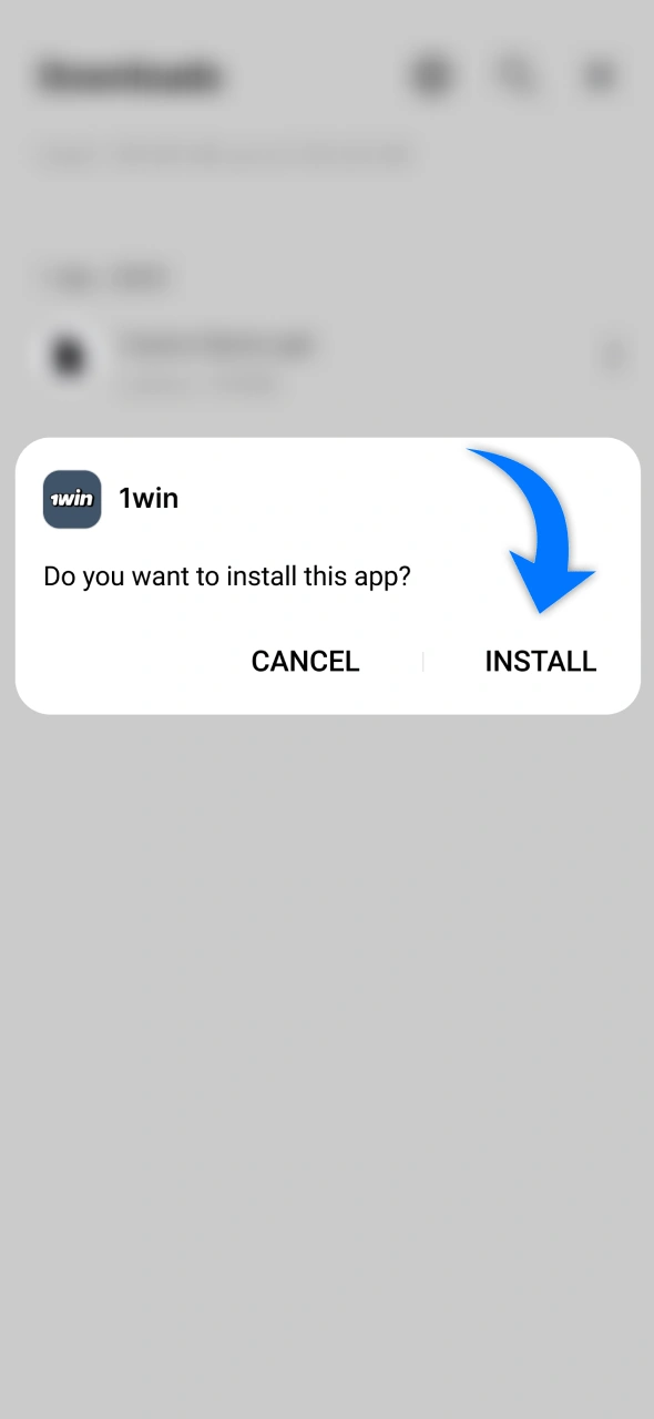 Install 1win application and get ready to play Aviator.