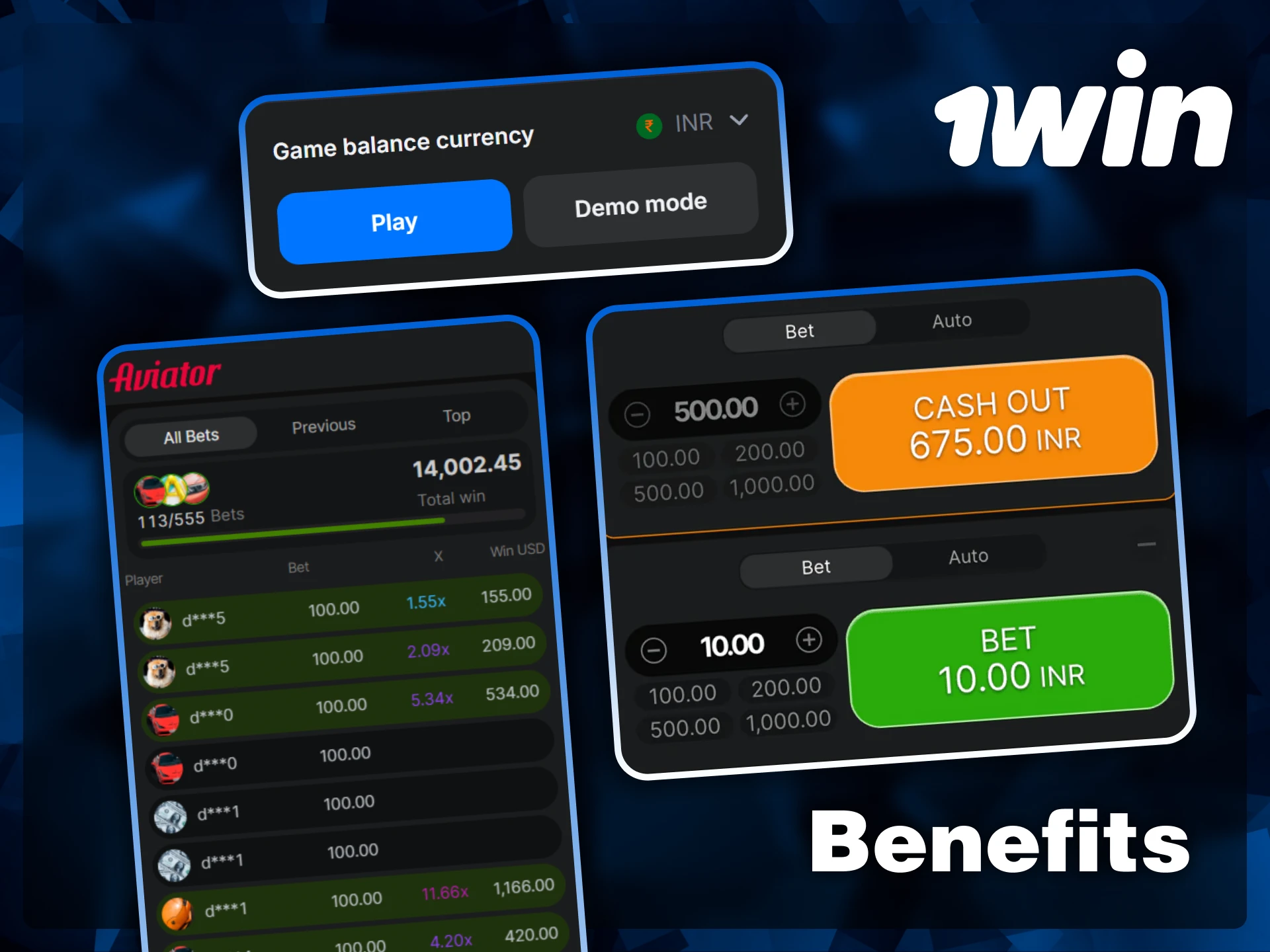 View live bets, top statistics, and easily cash out your winnings in the 1win Aviator game interface.