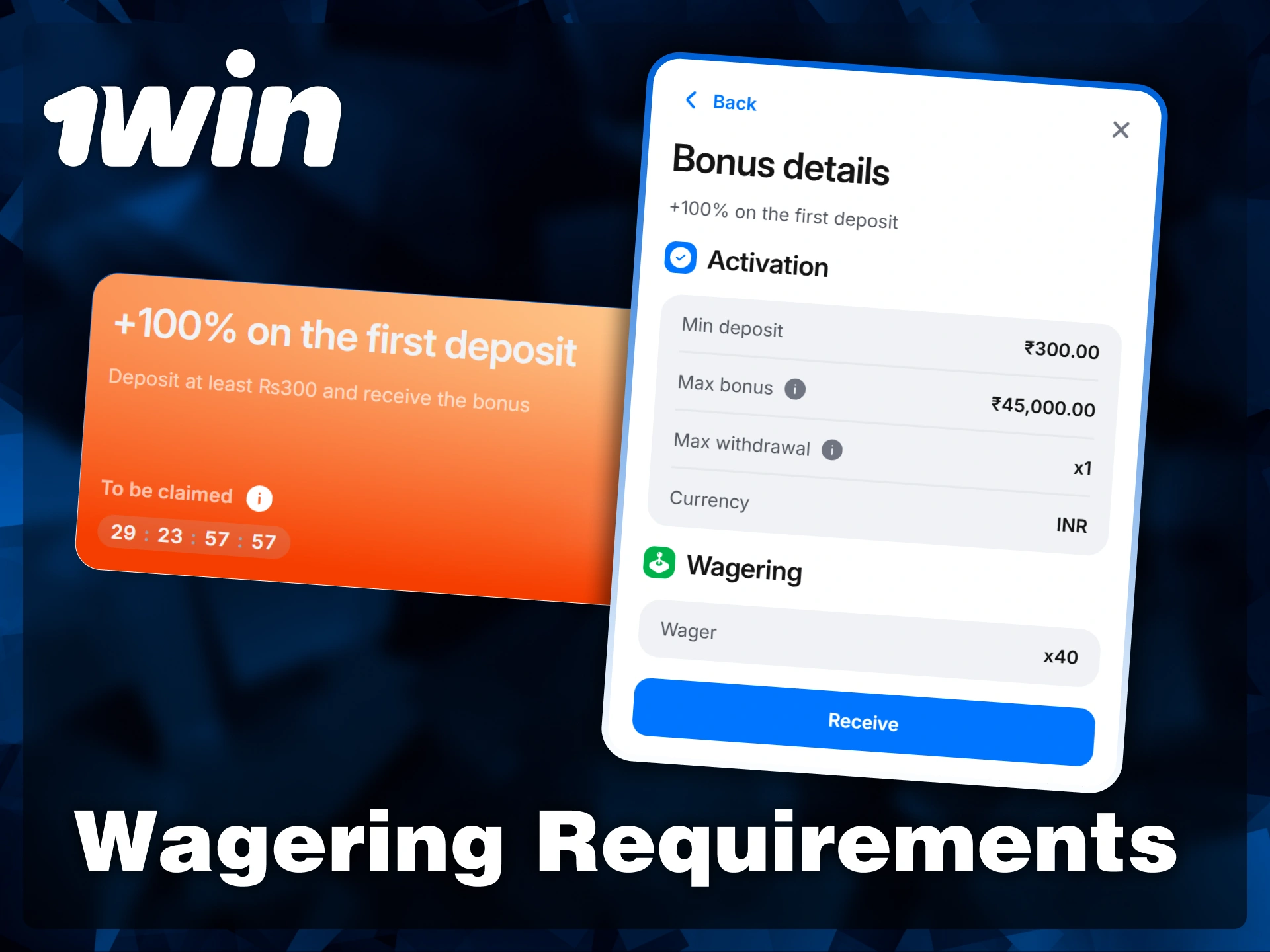 Check the specific details of your 1win deposit bonus, including minimum deposit amounts and wagering multipliers.