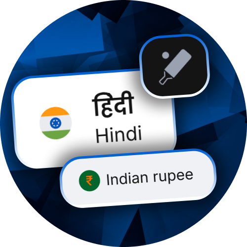 Enjoy a localized experience with support for the Hindi language and transactions in Indian Rupees at 1win.