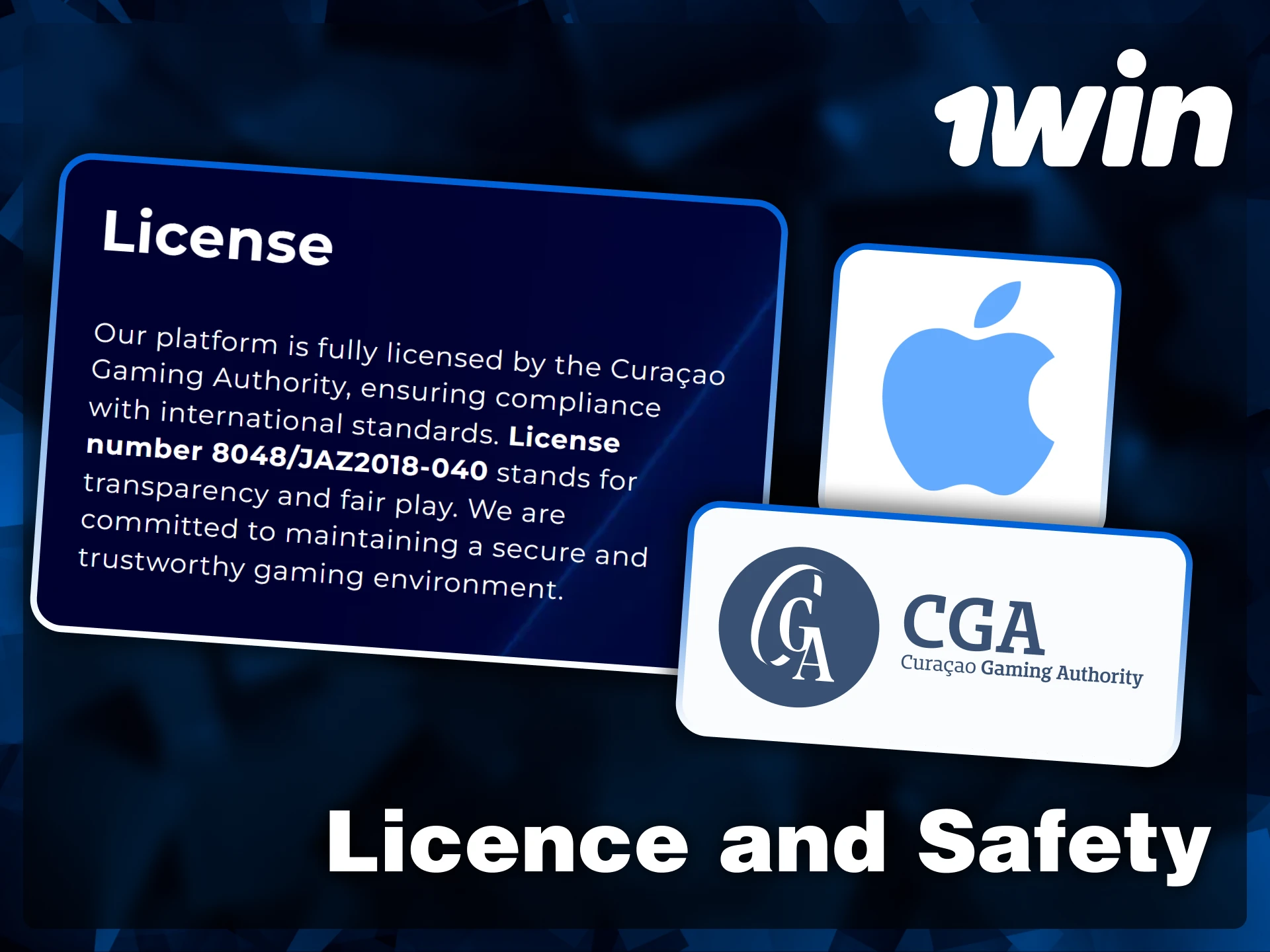 Verify the official Curaçao Gaming Authority license number to ensure a transparent and fair gaming environment at 1win.
