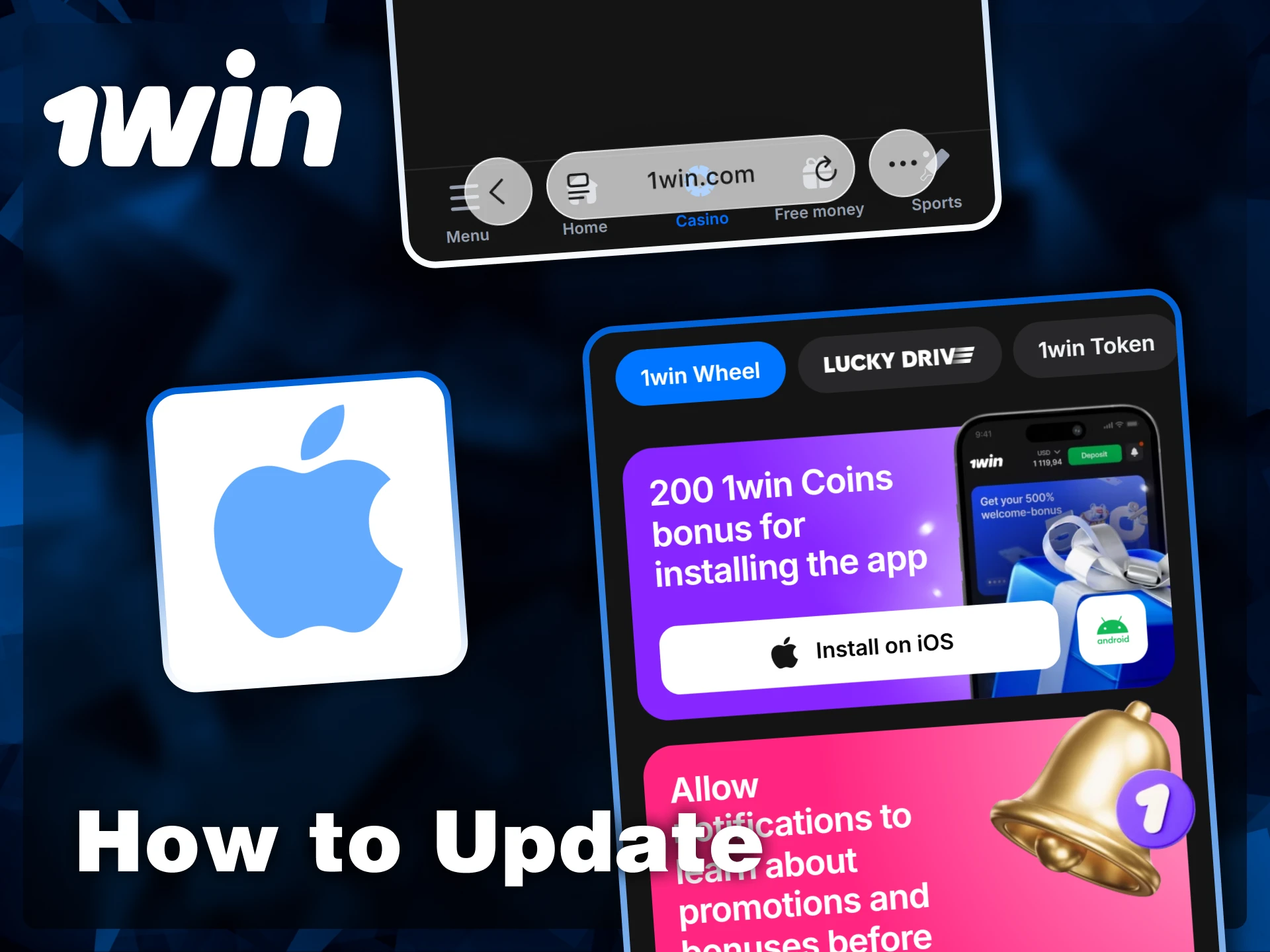 Stay updated with the latest app version to receive special 1win Coins bonuses and improved site performance.