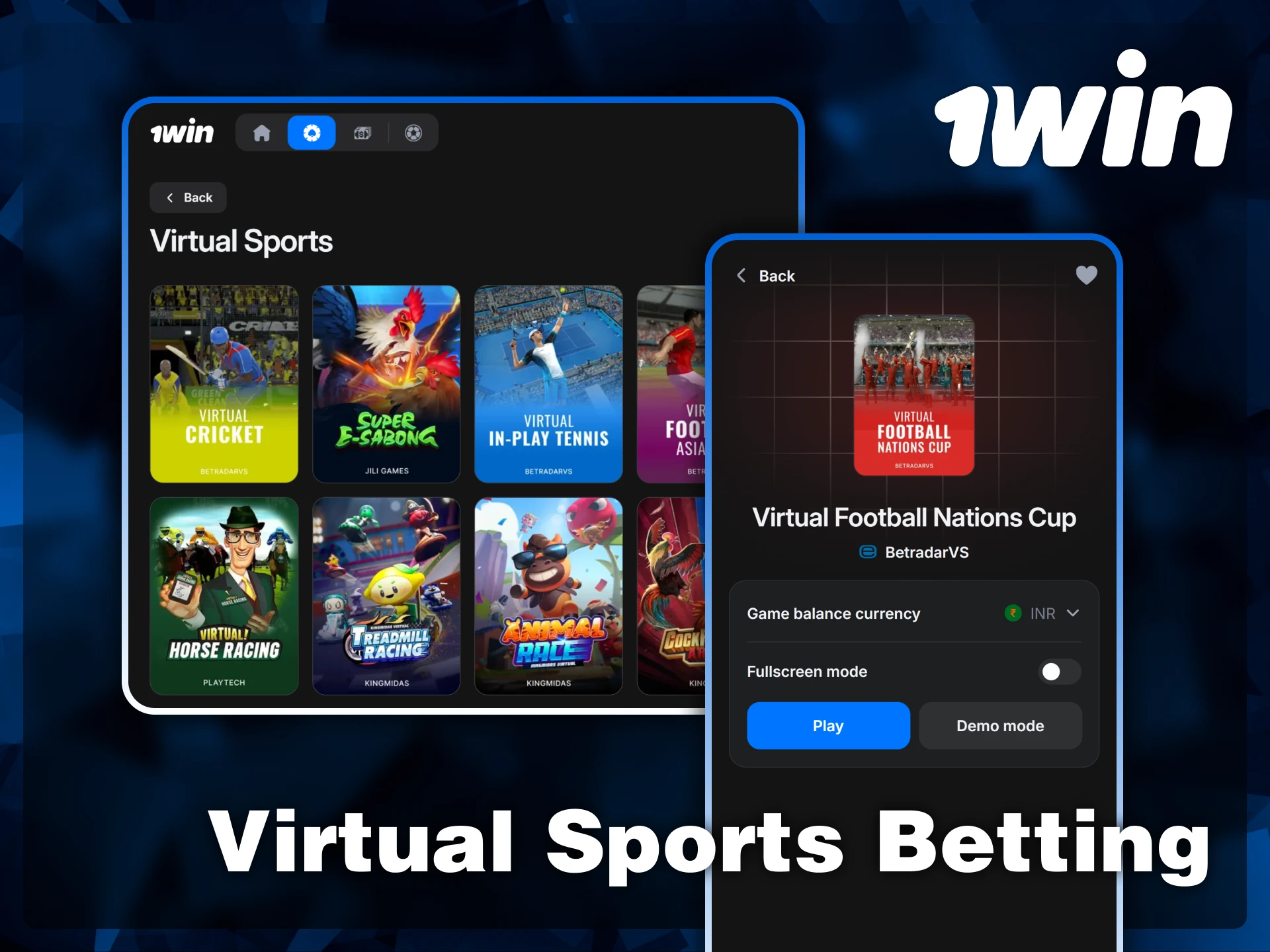Experience the excitement of virtual sports at 1win, featuring virtual cricket, football, horse racing, and tennis with instant results.